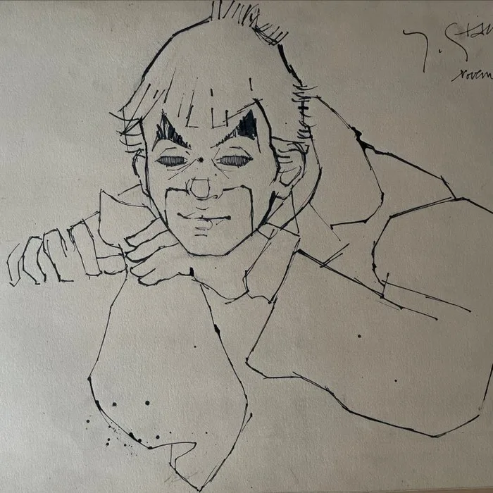Yves Ganne (1931-2019) - Portrait de clown pensif (vendu