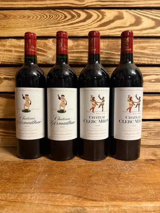 2010 Château Clerc-Milon, Château d'Armailhac - Pauillac Grand Cru Classé - 4 Bottles (0.75L)