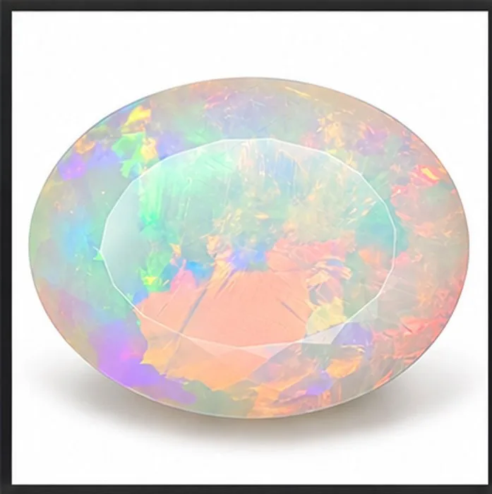 1 pcs White, Multicolour, Yellow, Green, Pink, Blue Opal - 23.88 ct - International Gemological Institute (IGI) - Broad-Flash Play of Color