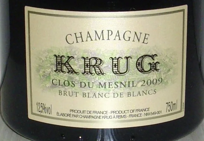 2009 Krug, Clos du Mesnil - Champagne Blanc de Blancs - 1 Bottle (0.75L)