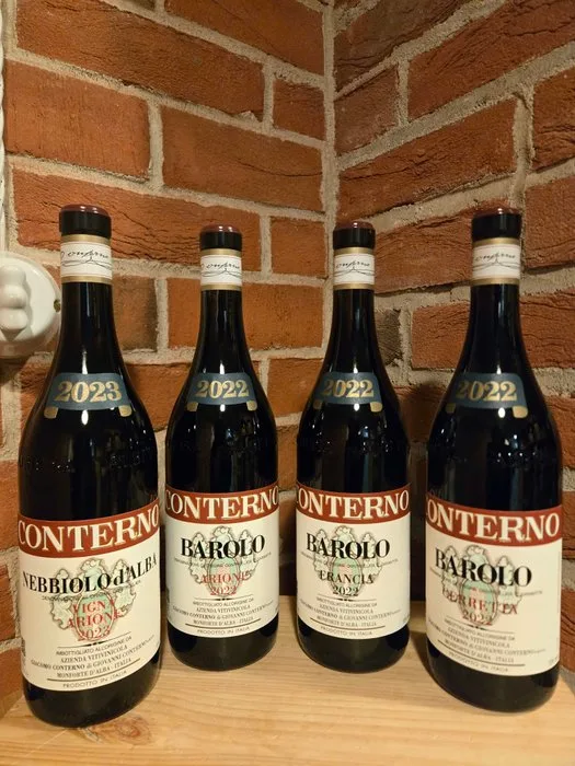 Giacomo Conterno: Nebbiolo Vigna Arione 2023, Arione 2022, Francia 2022, Cerretta 2022 - Piedmont DOCG, DOC - 4 Bottles (0.75L)