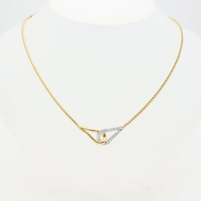 Necklace - 18 kt. Yellow gold Diamond (Natural)
