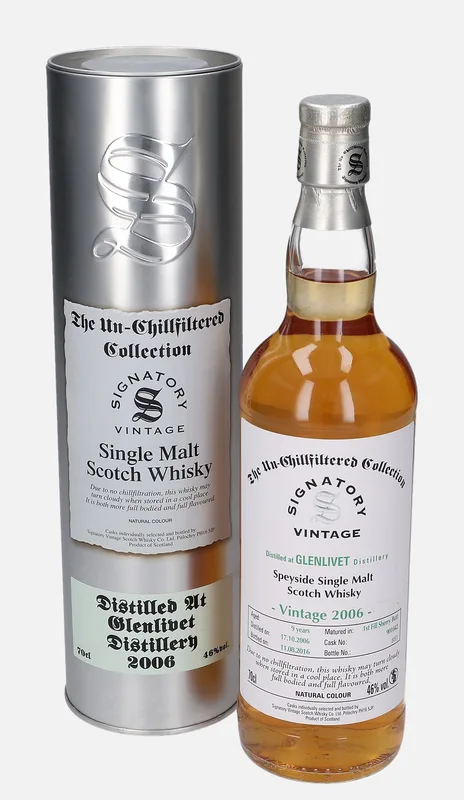 Glenlivet – 2006 9 Year Old Signatory Vintage Scotch Whisky Co. The Un-Chillfiltered Collection