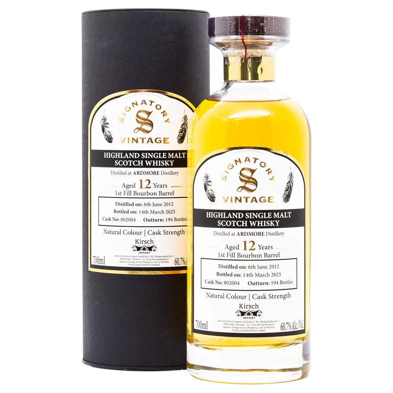 Signatory Vintage Ardmore Aged 12 Years 2012/2025 Cask 802004 Germany Exclusive (70cl, 60.7%)