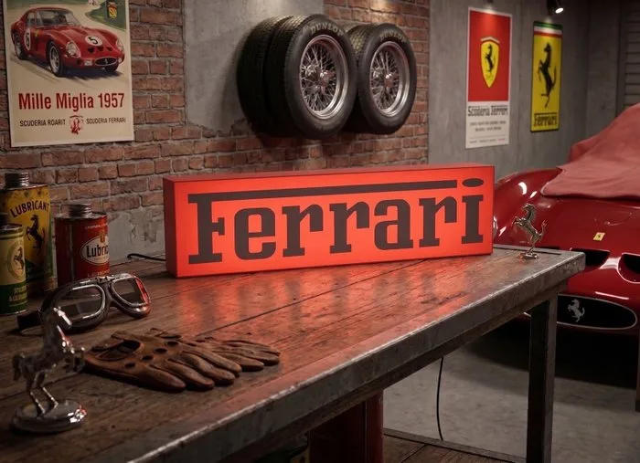 Ferrari illuminated sign for workshop or showroom - Ferrari - 2025