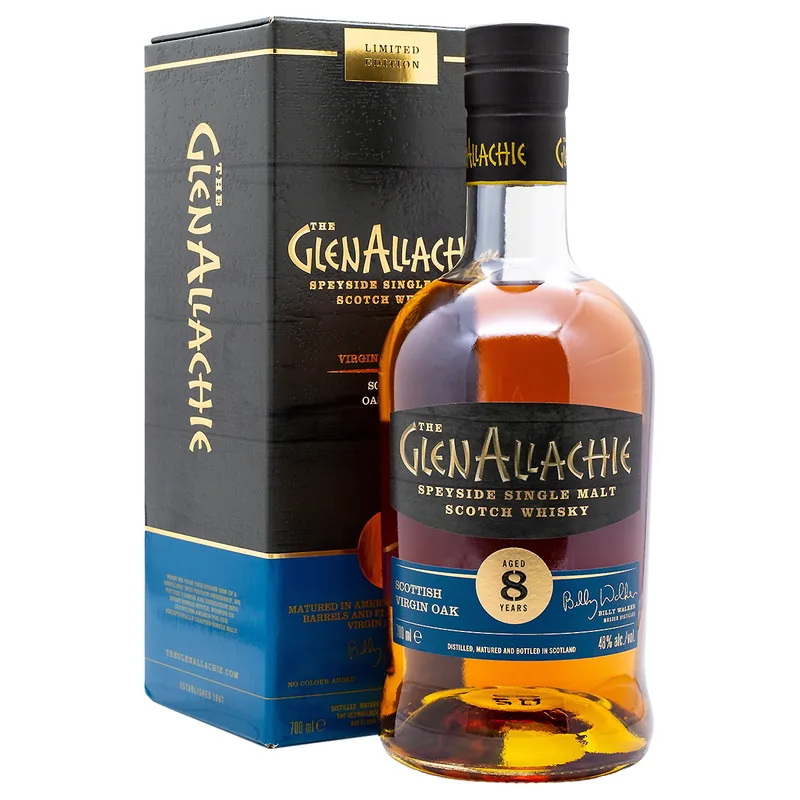 Glenallachie – 8 Years Old Scottish Virgin Oak Finish Speyside Single Malt Scotch Whisky (70cl, 48%)