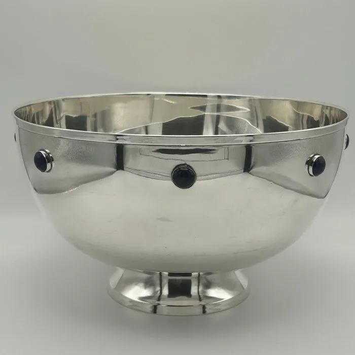 Manifattura francese - Centrepiece - Silverplated - Blue cabochon