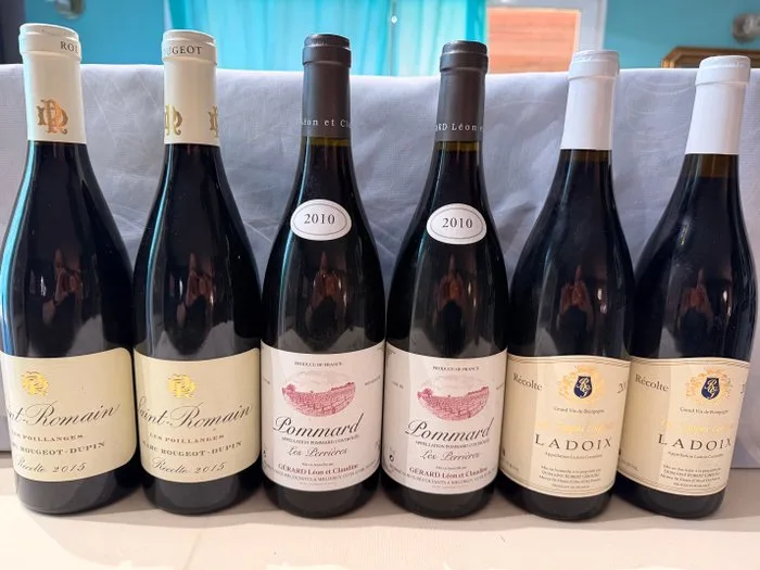 2010 x 2 Gérard Léon Pommard "Les Perrières" 2015 x 2 Marc Rougeot-Dupin Saint-Romain "Les Poillanges" - Burgundy & 2011 x 2 Domaine Robert Gibourg Ladoix "Les Toppes Coiffées" - 6 Bottles (0.75L)