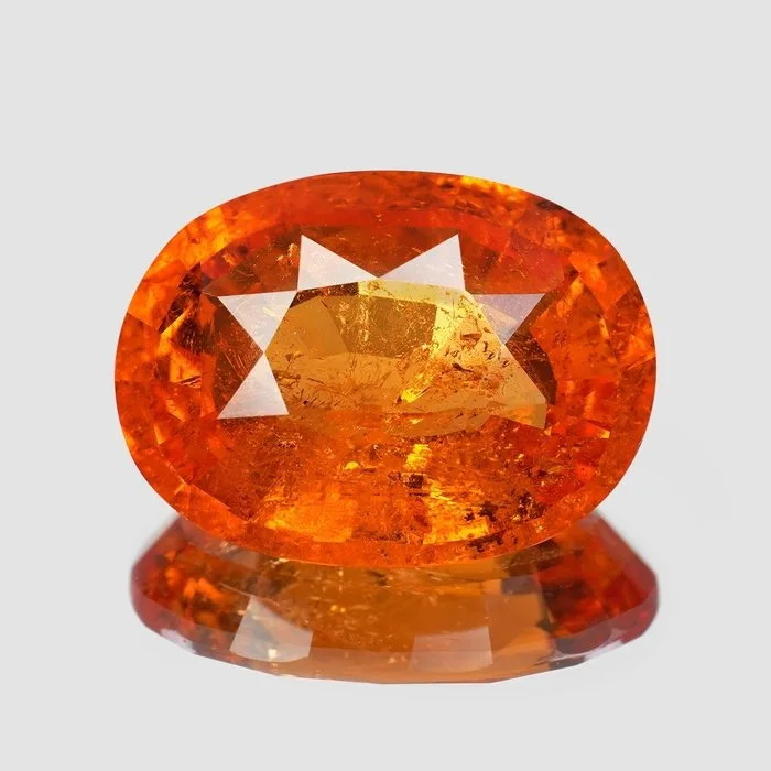 1 pcs Orange Spessartite - 7.02 ct - International Colored Gemstone Association (ICA GemLab)