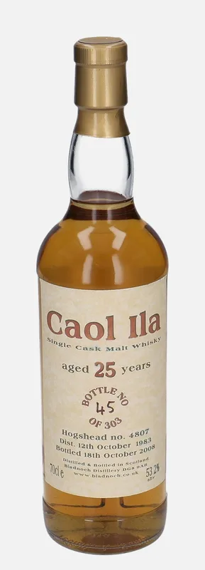 Caol Ila – 1983 25 Year Old Bladnoch Distillery (70cl, 53.2%)