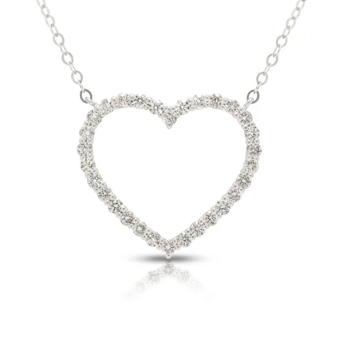 Necklace - 18 kt. White gold - 0.30ct. tw. Diamond (Natural)