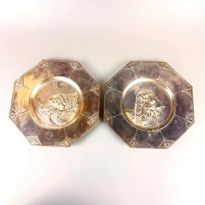 Pair of German Pewter Dishes