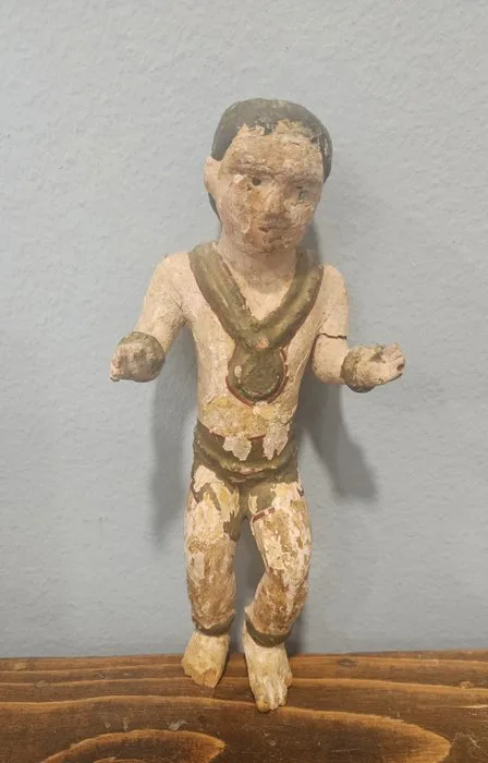 Ancient ritual figure in polychrome wood - Wood - Asia/Indonesia? - 19th century