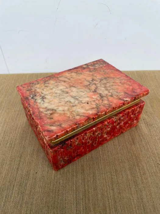 Jewellery box - Brass, Alabaster