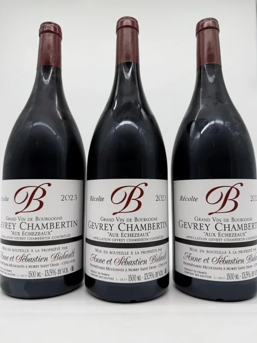 2023 Domaine Anne et Sébastien Bidault « Aux Echezeaux » - Gevrey Chambertin - 3 Magnums (1.5L)