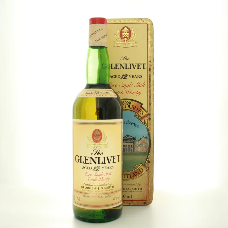 Glenlivet 12 Year Old Classic Golf Courses St. Andrews 1980s Bottling