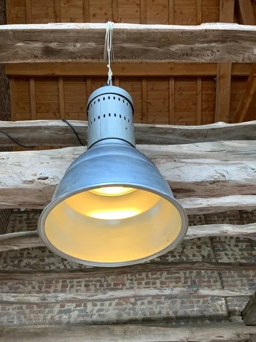 Caged ceiling lamp - Aluminium, Metal - Vintage industrial lamp
