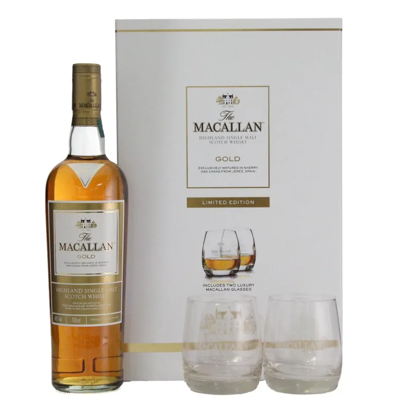 Macallan – Gold - Glasses Gift Pack (70cl, 40.00%)