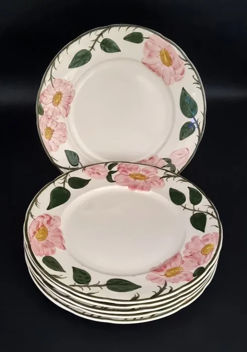 Villeroy & Boch - Dinner plate (6) - 1.Wahl! Wild-Rose 6 x Speiseteller ca. 26cm - Porcelain