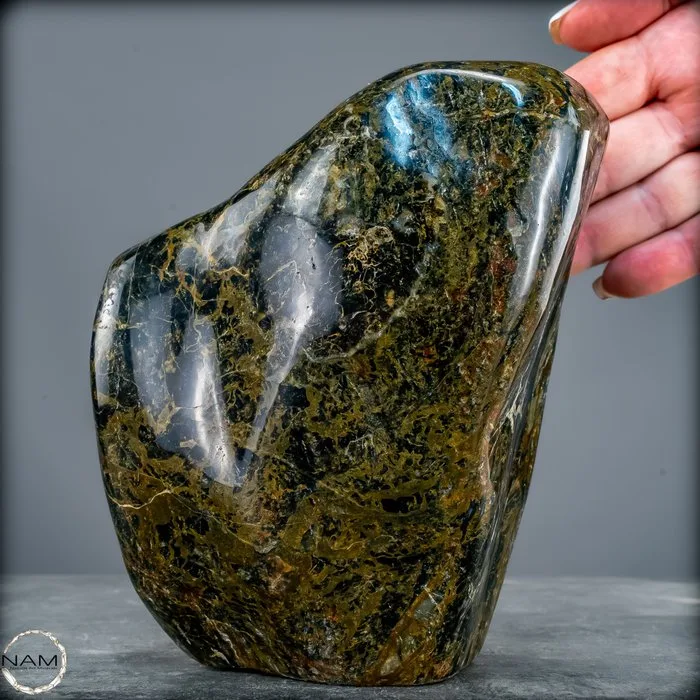 Natural Indonesian Opal freeform – rare one-of-a-kind piece with a dramatic high-contrast drawing.- 1950.37 g