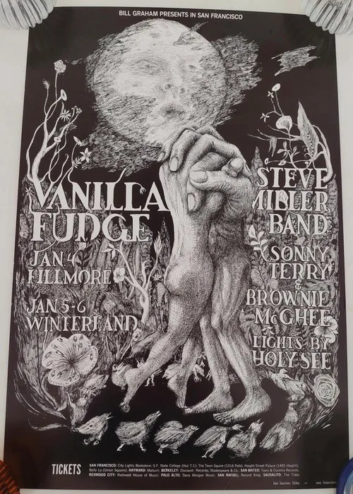 Lee Conklin - Bill Graham Fillmore - Dancing Hands Vanilla Fudge BG 101 - 1960s