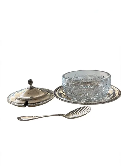 Bowl - Silver, Crystal