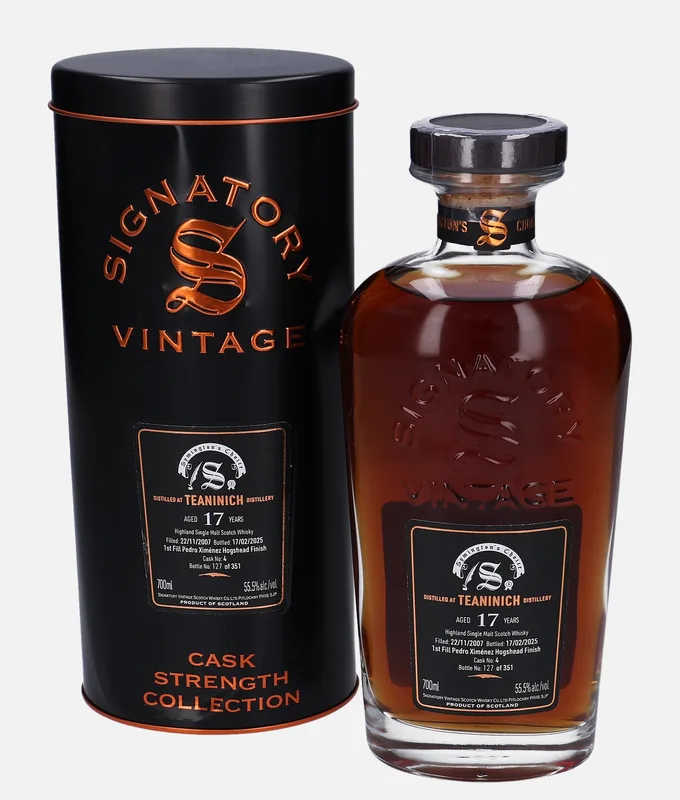 Teaninich – 2007 17 Year Old Signatory Vintage Scotch Whisky Co. Cask Strength Collection - Symington's Choice (70cl, 55.5%)