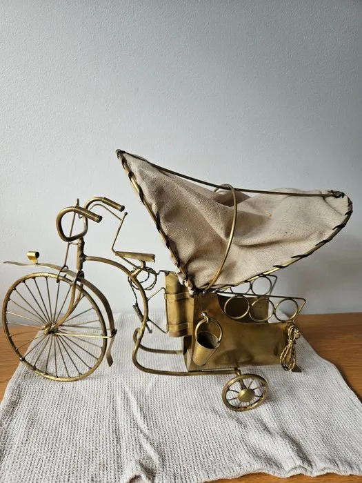 D'haeseleer Daniel - Sculpture, Passagierfiets - 29 cm - Brass