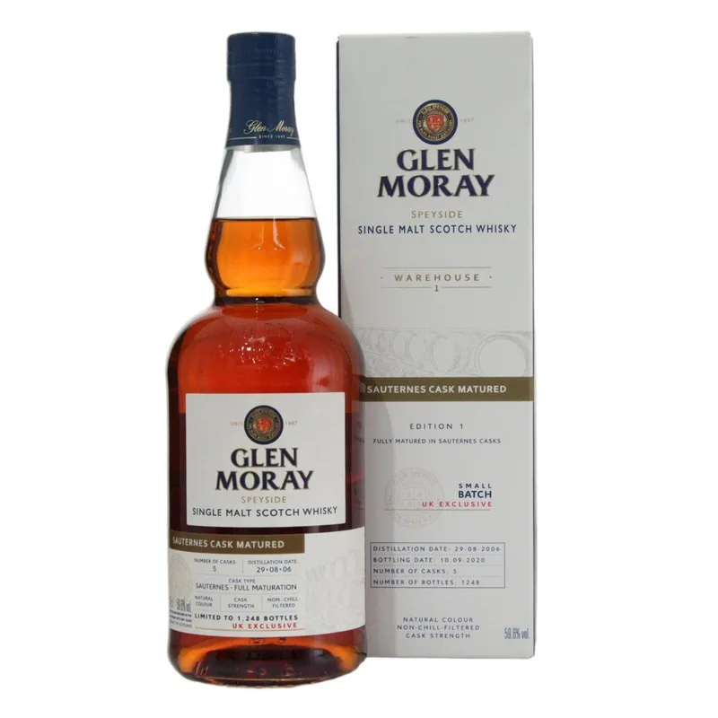 Glen Moray – 2006 Warehouse 1 Sauternes Cask Matured - Edition 1 (70cl, 59.60%)
