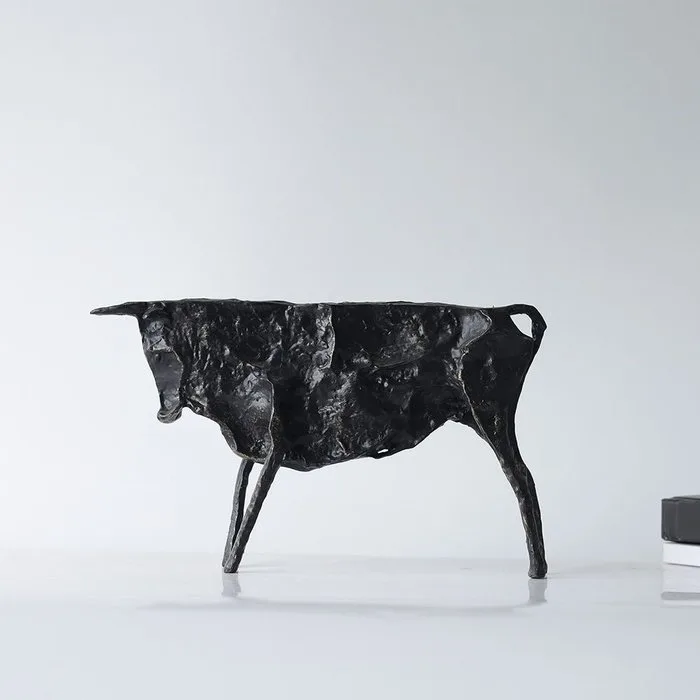 Sculpture, Bull of Wasteland - 14 cm - Alloy