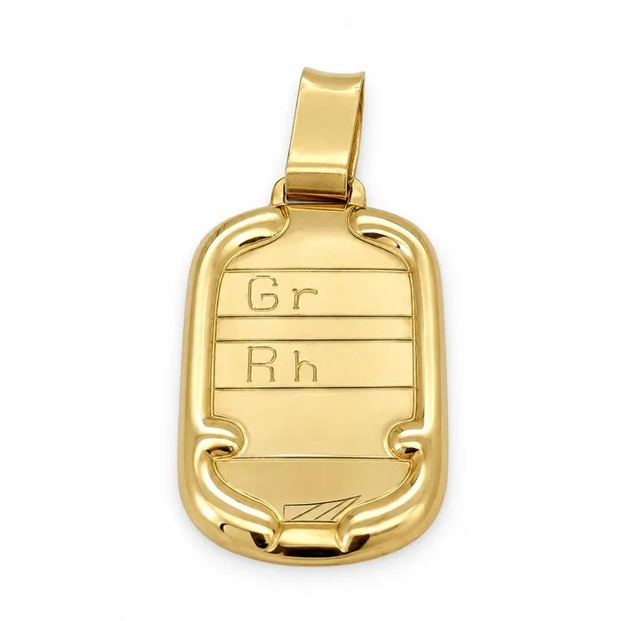 UnoAErre - Pendant - 18 kt. Yellow gold - Made in Italy - Handmade
