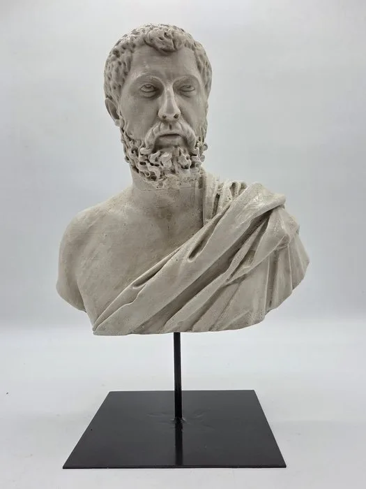 Sculpture, Busto di Publio Elvio Pertinace - 42 cm - marble powder