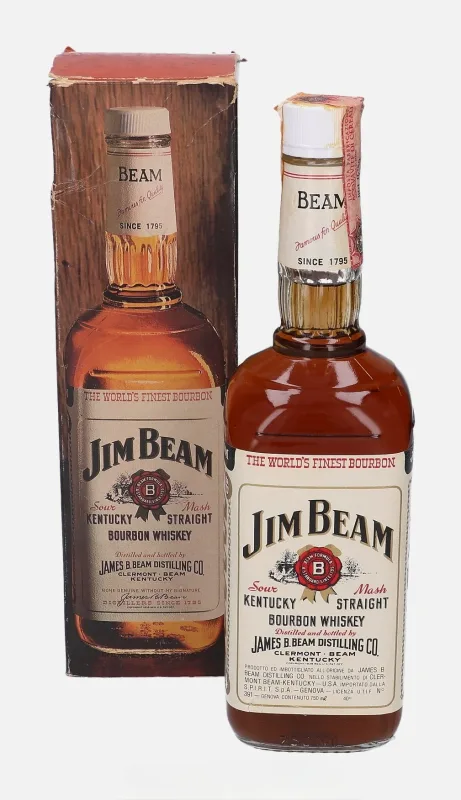 Jim Beam White Label Kentucky Straight Bourbon Whiskey - Bottled 1987 (70cl, 40%)