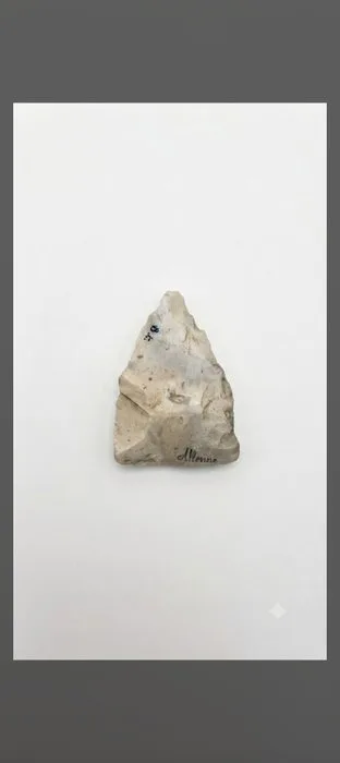 Paleolithic Flint triangular Mousterian biface - 67 mm