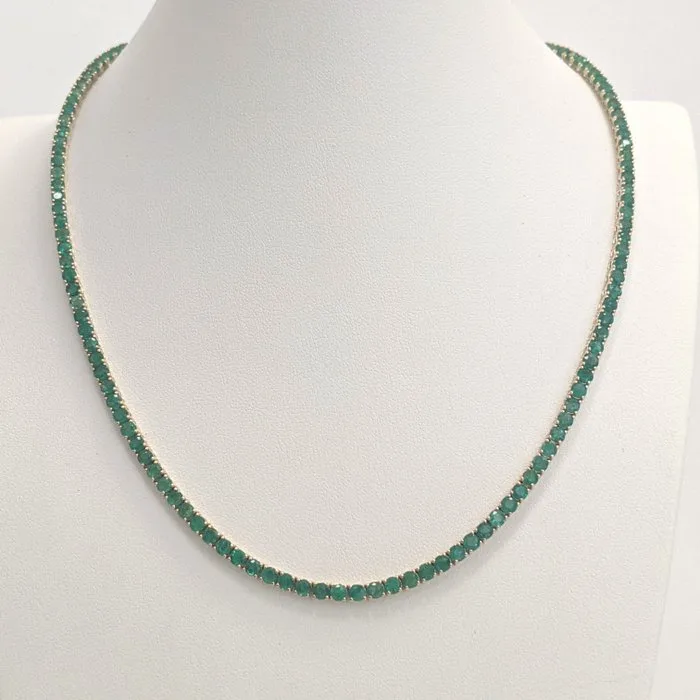Necklace - 14 kt. Yellow gold - 13.24ct. tw. Emerald - GWLab