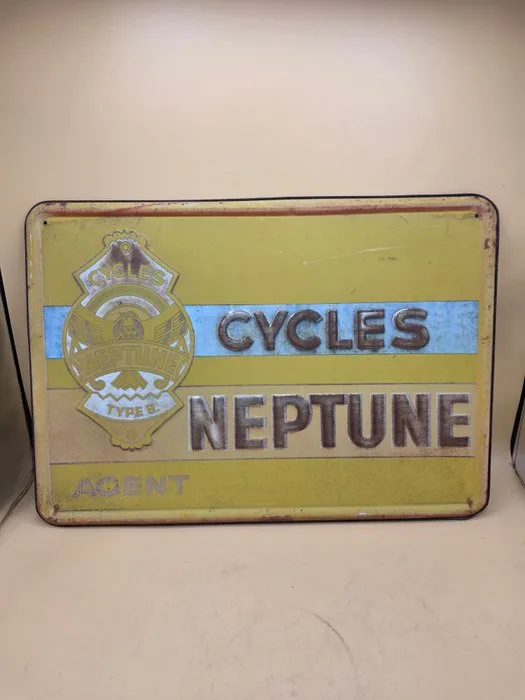 Sheet metal for the Neptune Cycles brand. - Advertising sign - sheet metal