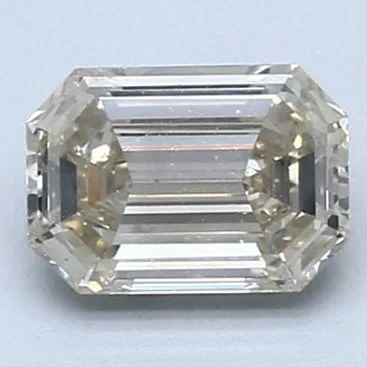 1 pcs Diamond (Natural coloured) - 1.01 ct - Emerald - Light Brownish Yellow - VS1 - International Gemological Institute (IGI)
