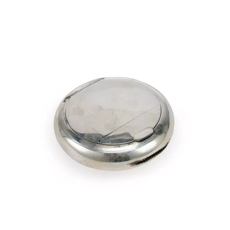 A George V Silver Novelty 'Squeeze-Sided' Combination Tobacco Box And Vesta by Smith & Bartlam, Birmingham 1915, Rd No. 596145