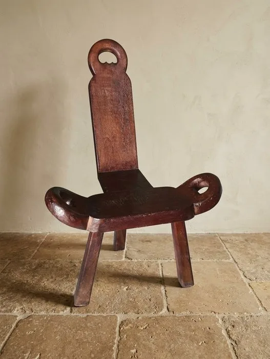 Stool - Wood - Handcrafted Tripod Stool in Solid Wood