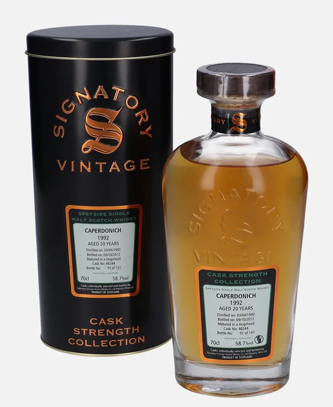 Caperdonich – 1992 20 Year Old Signatory Vintage Scotch Whisky Co. Cask Strength Collection