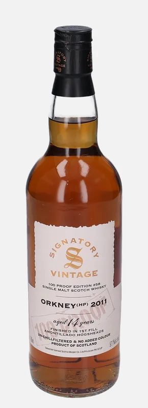 Orkney (HP) – 2011 14 Year Old Signatory Vintage Scotch Whisky Co. 100 Proof Edition #58
