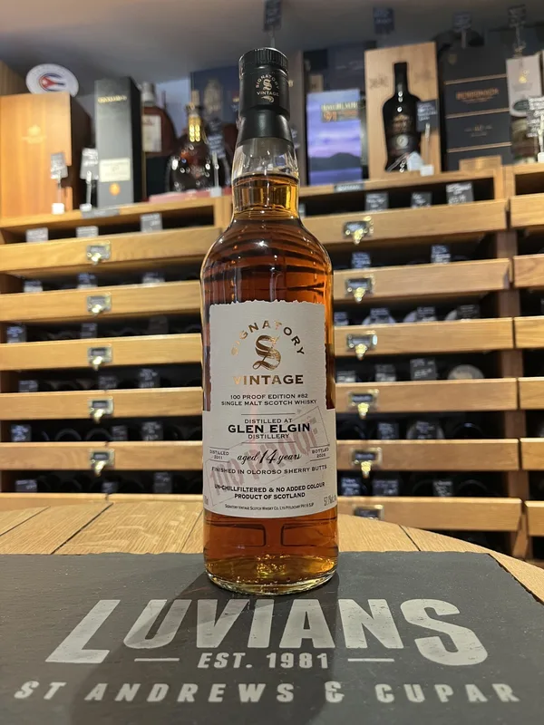 Glen Elgin – 2011 14 Year Old Signatory Vintage 100 Proof Edition #82 Oloroso Sherry Butt Finish (70cl, 57.1%)