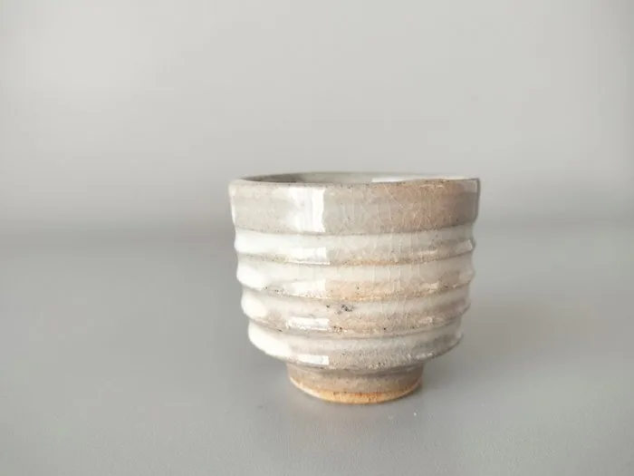 酒津 Sakazu-yaki - 岡本研作 Okamoto Kensaku (1957–) - Cup - Pottery - Guinomi Sake Cup 4.9㎝