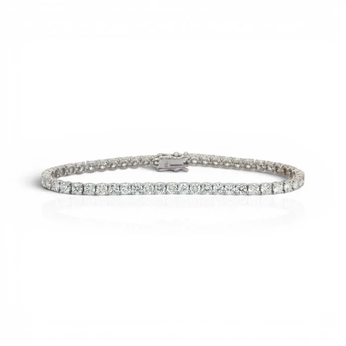 Bracelet - 18 kt. White gold - 6.01ct. tw. Diamond (Natural) - IGI Certified Bracelet