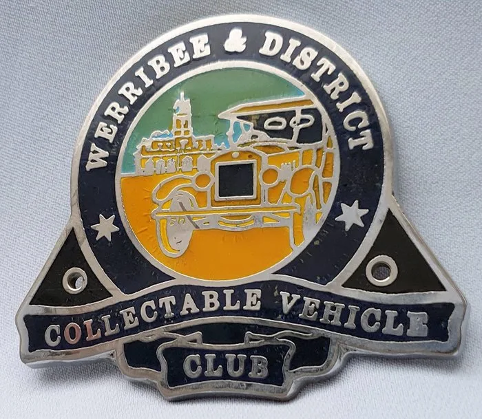 Badge - Grille Badge - Werribee & District - Collectible Vehicle Club - Australia - 20th - late