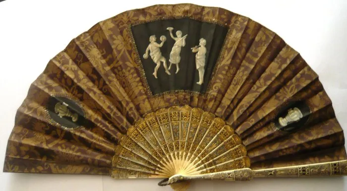 Hand fan - Bone - French fan 1830-18