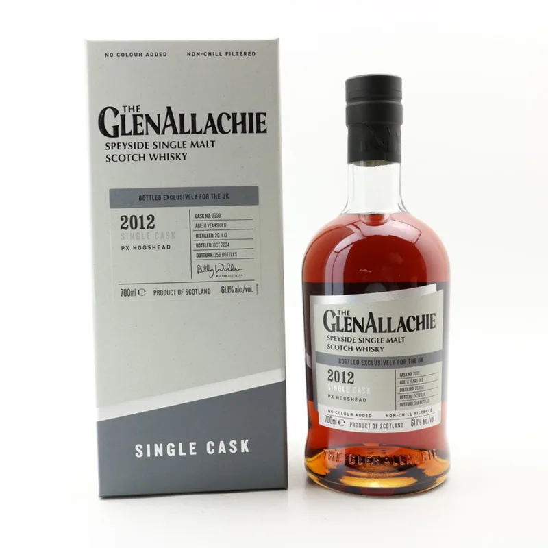 GlenAllachie 2012 11 Year Old Single Cask #3033 For The UK (70cl, 61.1%)