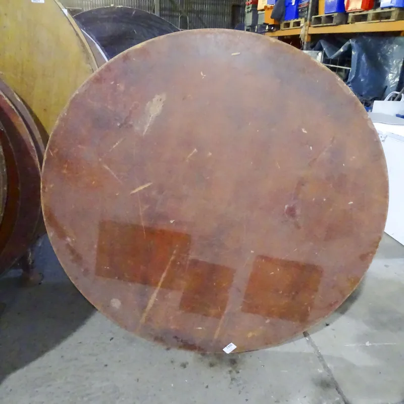 VAT A round wooden folding table 53cm