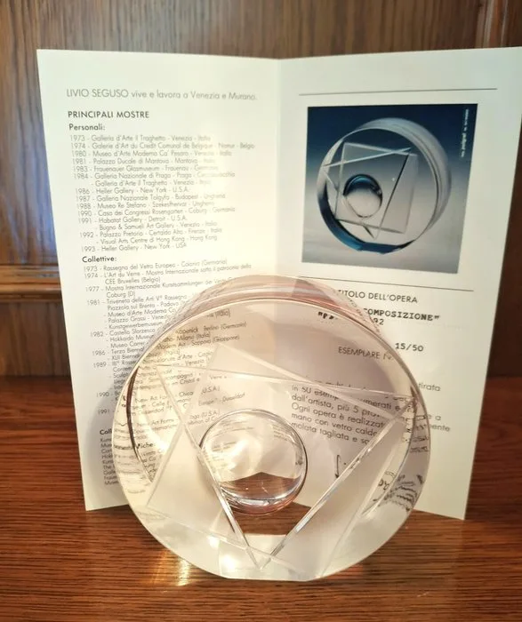 Livio Seguso - Sculpture, PICCOLA COMPOSIZIONE - 12 cm - Glass, Crystal - 1992