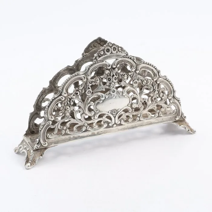 'Roses' - Napkin holders -.800 silver